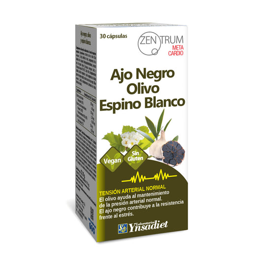 Ajo negro, olivo, espino blanco.